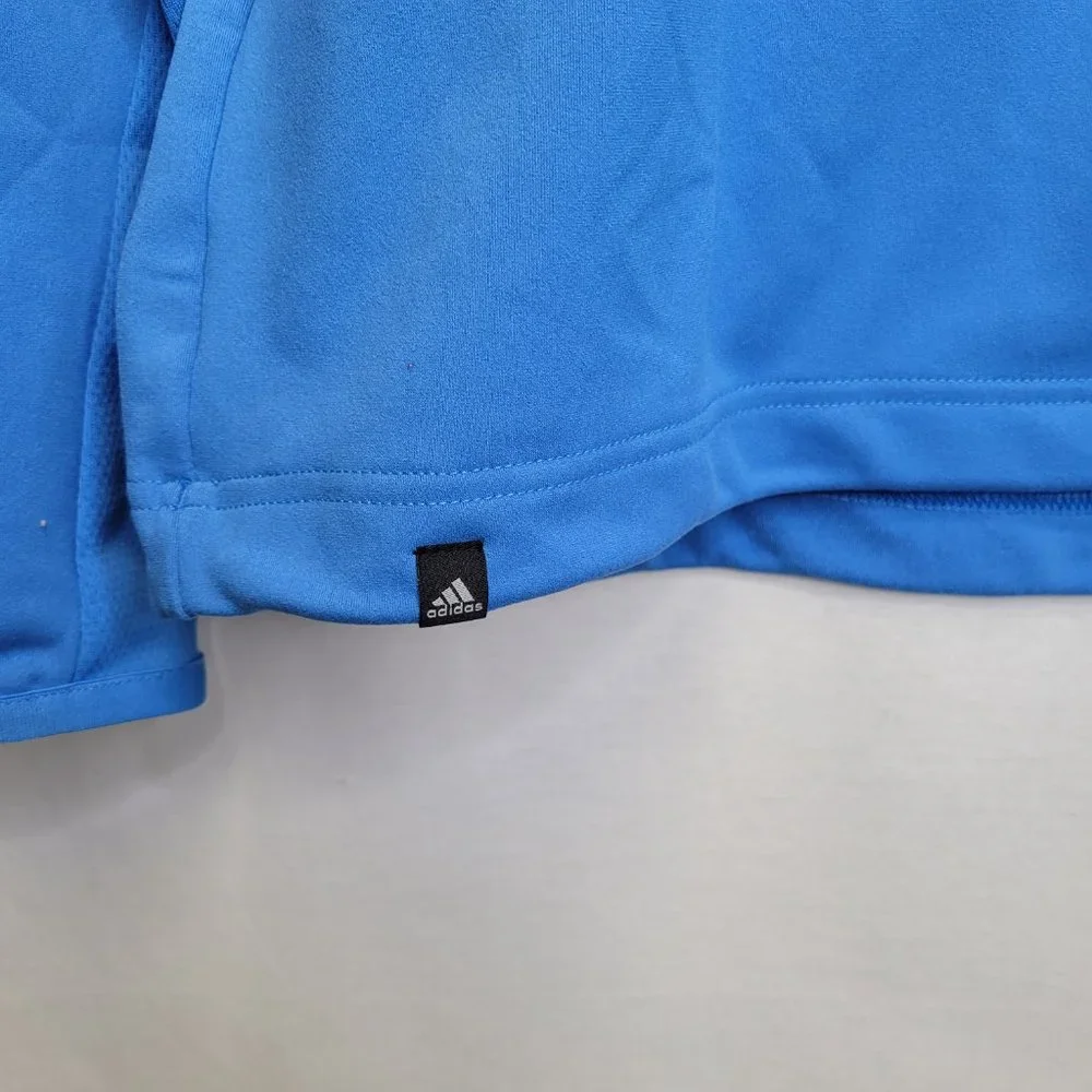 Adidas Men's Small Pullover 1/2 Zip Blue Climacool Long Sleeve